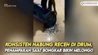 VIDEO: Konsisten Nabung Receh di Drum, Penampakan saat Bongkar Bikin Melongo