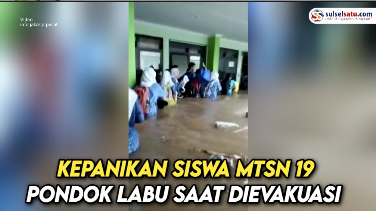 VIDEO: Tembok MTSN 19 Pondok Labu Roboh saat Banjir, 3 Siswa Dikabarkan Meninggal