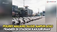 VIDEO: Polres Malang Sujud Ampun Atas Tragedi di Stadion Kanjuruhan