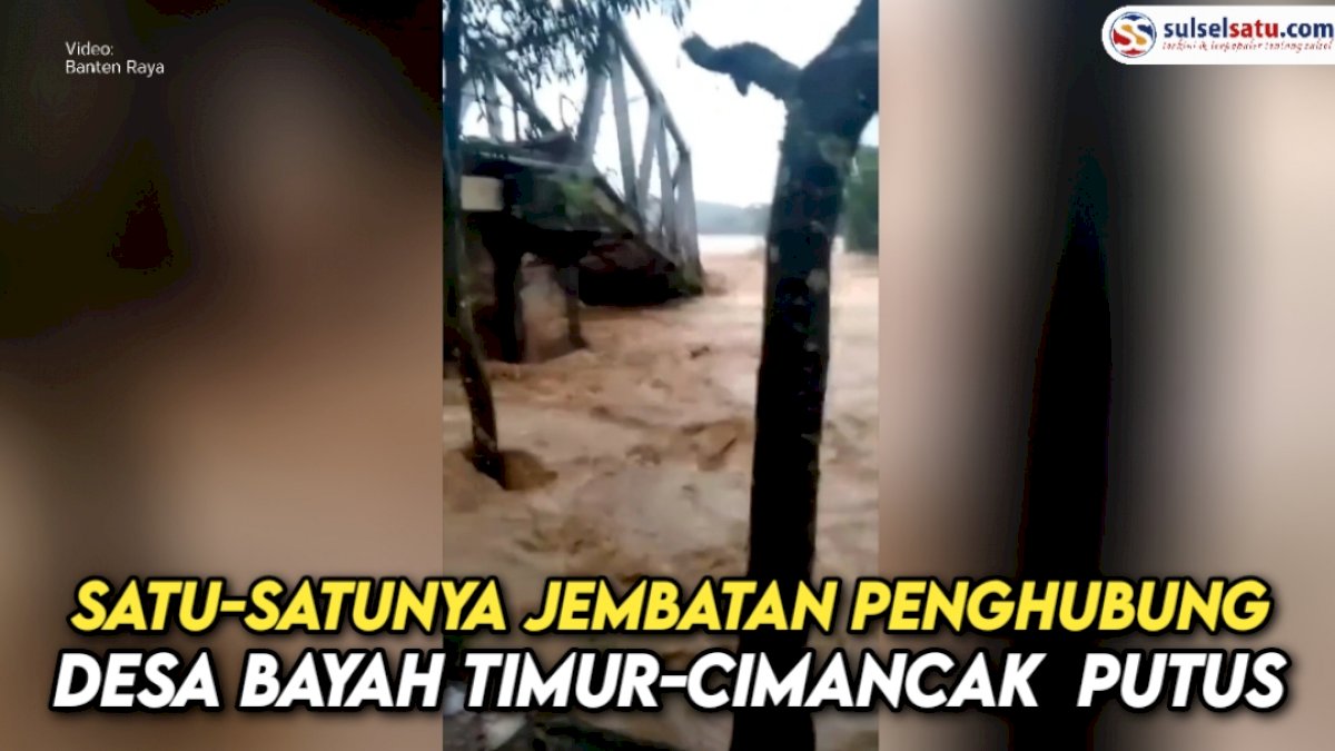 VIDEO: Satu-satunya Jembatan Penghubung Desa Bayah Timur-Cimancak di Lebak Putus 
