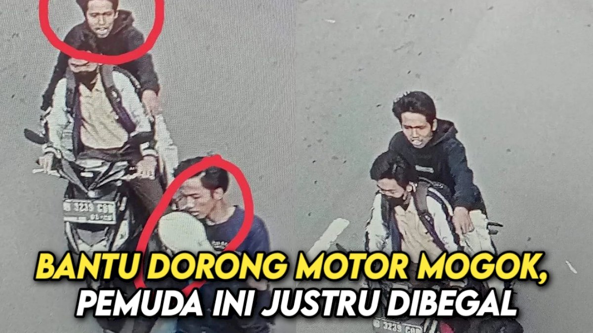 VIDEO: Bantu Dorong Motor Mogok, Pemuda Ini Justru Dibegal
