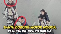 VIDEO: Bantu Dorong Motor Mogok, Pemuda Ini Justru Dibegal