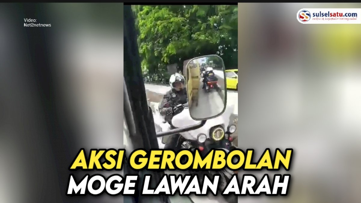 VIDEO: Aksi Gerombolan Moge Lawan Arah di Jateng