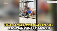 VIDEO: Tega Banget, Pria Tua Penjual Asongan Dipalak Preman
