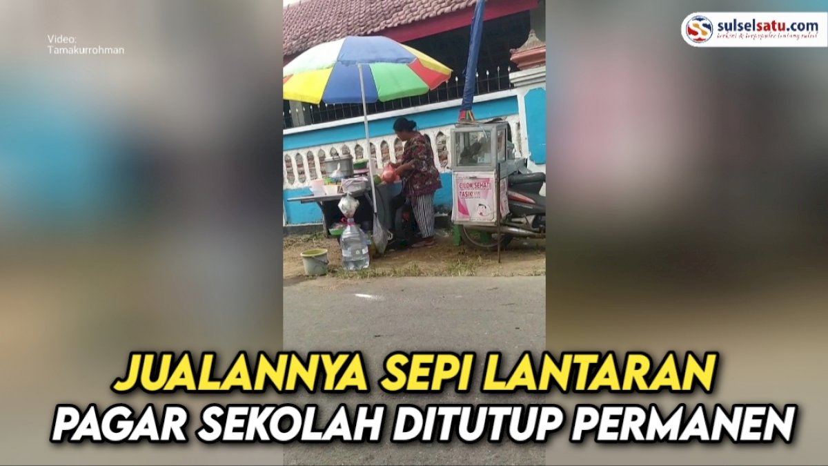 VIDEO: Penjual Jajanan Anak Sekolah Merana Lantaran Pagar Sekolah Ditutup Permanen