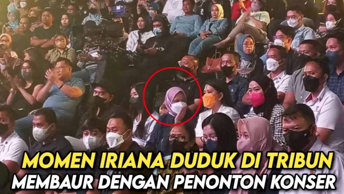 VIDEO: Terekam Kamera, Momen Iriana Duduk di Tribun Membaur dengan Penonton Konser