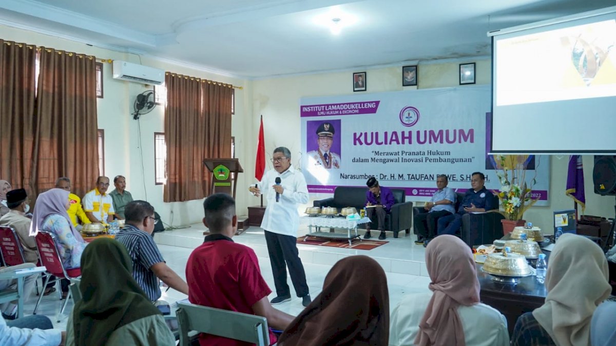 Rektor Institut Lamaddukellen Wajo Nilai Taufan Pawe Tokoh Nasional
