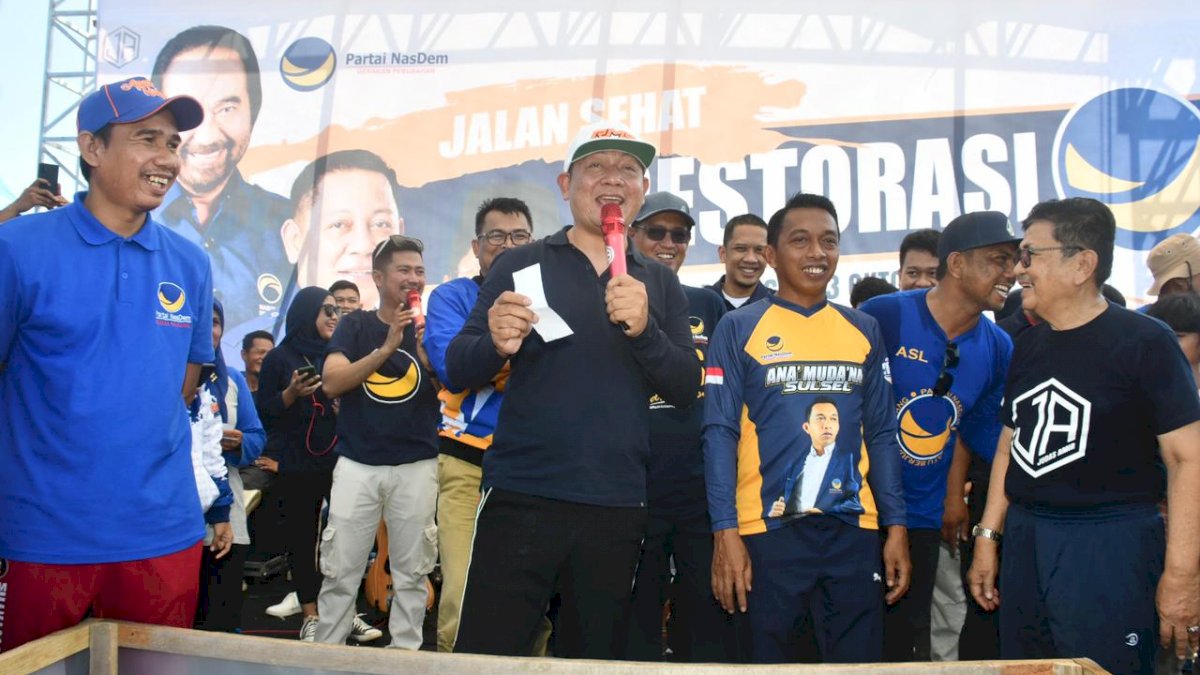Jalan Sehat NasDem di Banjiri Warga, Rudianto Lallo Optimis Menang di Palopo