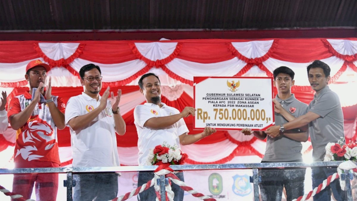 PSM Makassar Dapat Bonus Rp750 Juta Dari Pemprov Sulsel