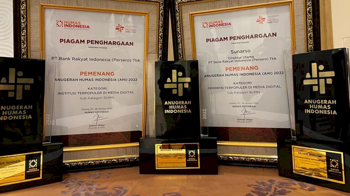 BRI Borong 5 Penghargaan di Anugerah Humas Indonesia 2022, Sunarso Jadi Pemimpin BUMN Terpopuler