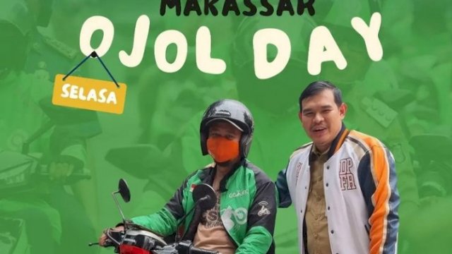 Camat Mamajang M Ari Fadli naik ojol ke kantor (dokumen: ist)