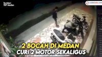 VIDEO: 2 Bocah di Medan Curi 2 Motor Sekaligus Milik Tamu Hotel RedDoorz