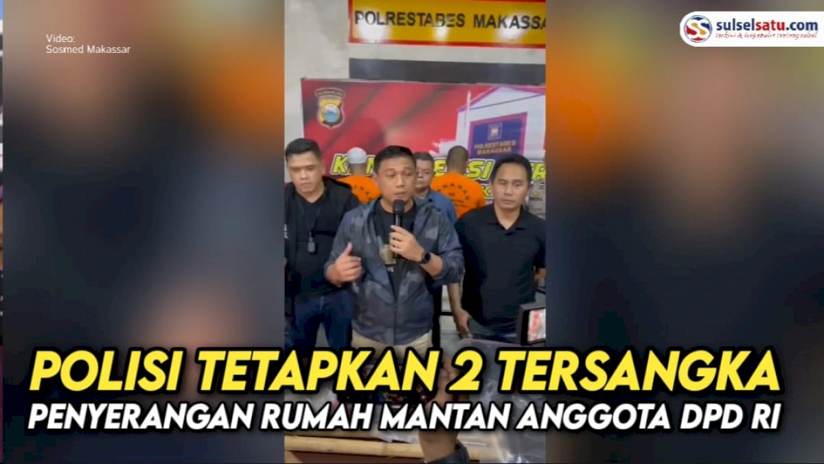 VIDEO: Polisi Tetapkan 2 Tersangka Penyerangan Rumah Mantan Anggota DPD RI Litha Brent