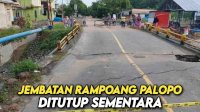 VIDEO: Jembatan Rampoang Ditutup Sementara Lantaran Nyaris Ambruk Diterjang Banjir