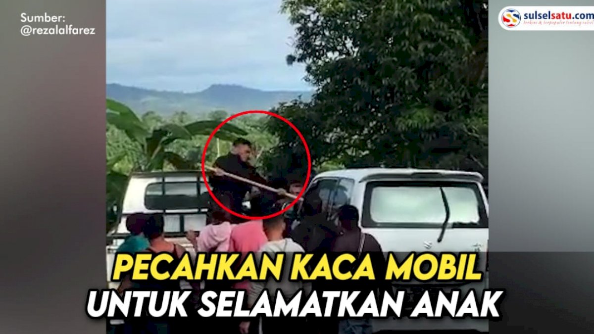 VIDEO: Detik-detik Orang Tua Pecahkan Kaca Mobil untuk Selamatkan Anaknya yang Terjebak