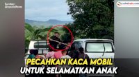 VIDEO: Detik-detik Orang Tua Pecahkan Kaca Mobil untuk Selamatkan Anaknya yang Terjebak