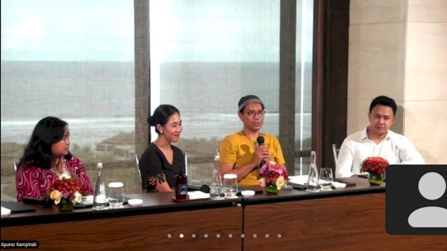 Press conference Unity in Diversity The Apurva Kempinski Bali secara virtual (Sri Wahyudi Astuti/Sulselsatu.com).