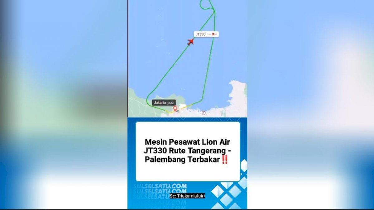 VIDEO: Kepanikan Penumpang Lion Air JT330 Rute Tangerang – Palembang saat Mesin Terbakar