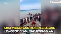 VIDEO: Kapal Kentinting yang Membawa Penumpang yang Terhalang Longsor di Majene Tenggelam