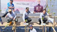 Gubernur Andi Sudirman Bersama Pelajar Tanam 35 Ribu Batang Mangrove