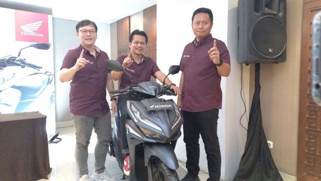 Peluncuran New Honda Vario 125 kepada media di Makassar (Sri Wahyu Diastuti / Sulselsatu.com)