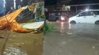 Diguyur Hujan Deras, Jalan Poros Jeneponto di Bangkala Terendam Banjir Setinggi 50 Cm