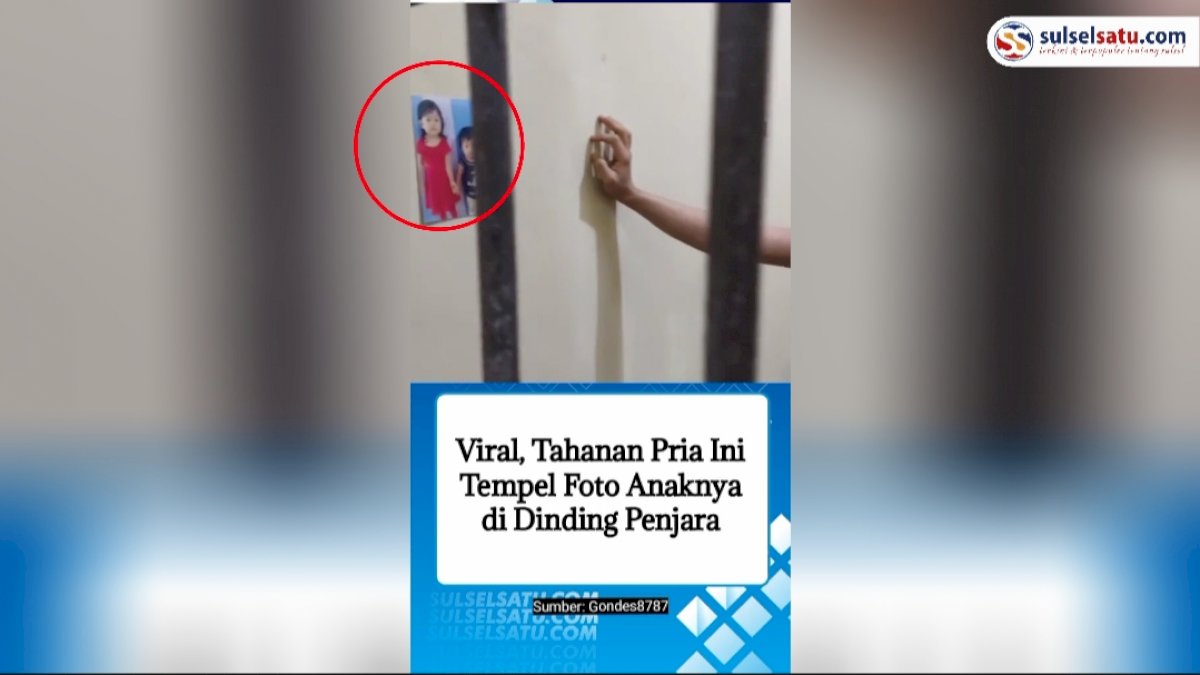VIDEO: Rindu Keluarga, Tahanan Pria Ini Tempel Foto Anaknya di Dinding Penjara