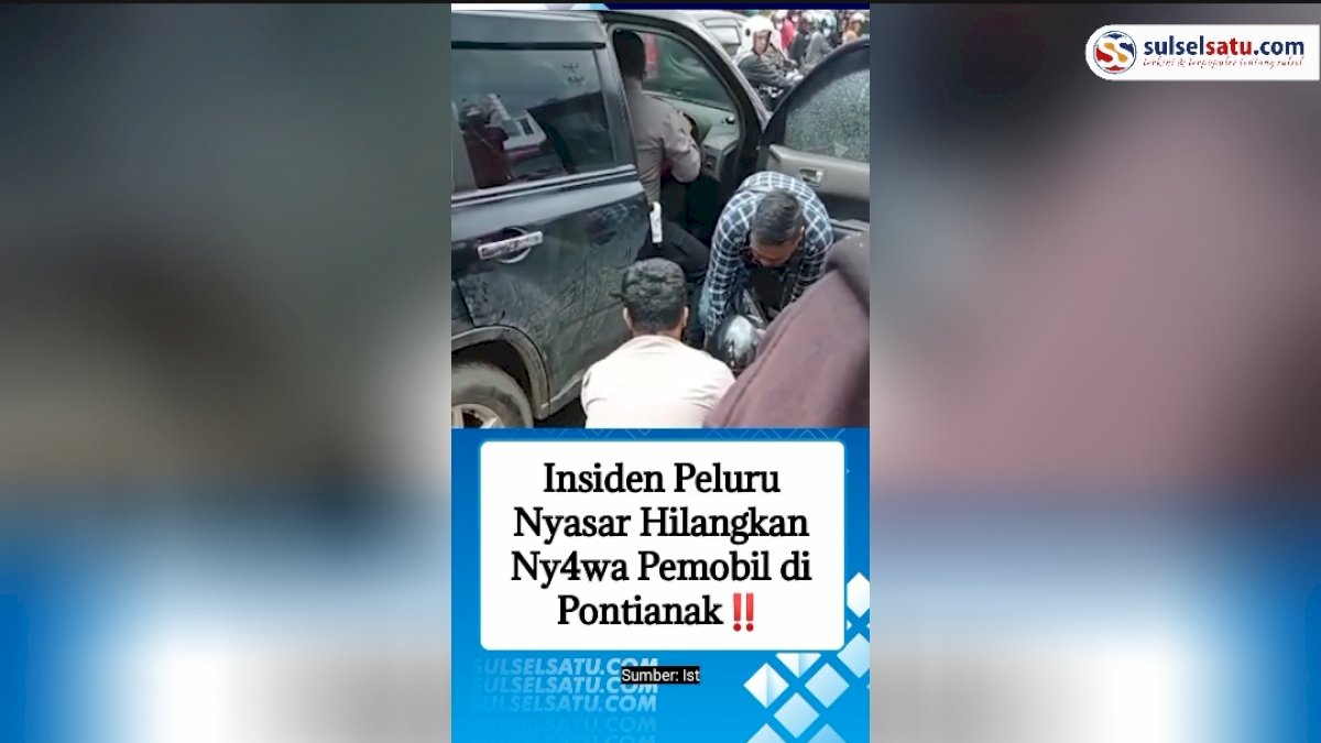 VIDEO: Insiden Peluru Nyasar Hilangkan Nyawa Pemobil di Pontianak