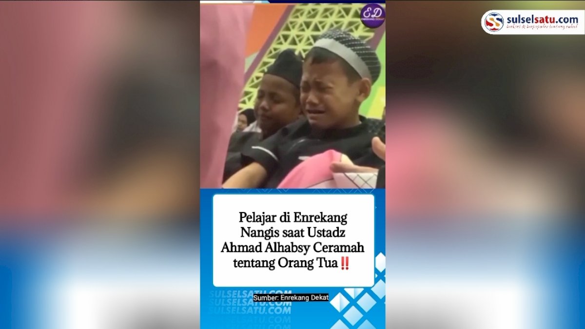 VIDEO: Pelajar di Enrekang Nangis saat Ustadz Ahmad Alhabsy Ceramah tentang Orang Tua