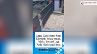 VIDEO: Gagal Curi Motor Usai Diteriaki Maling, Pelaku Beraksi Lagi Pada Hari yang Sama