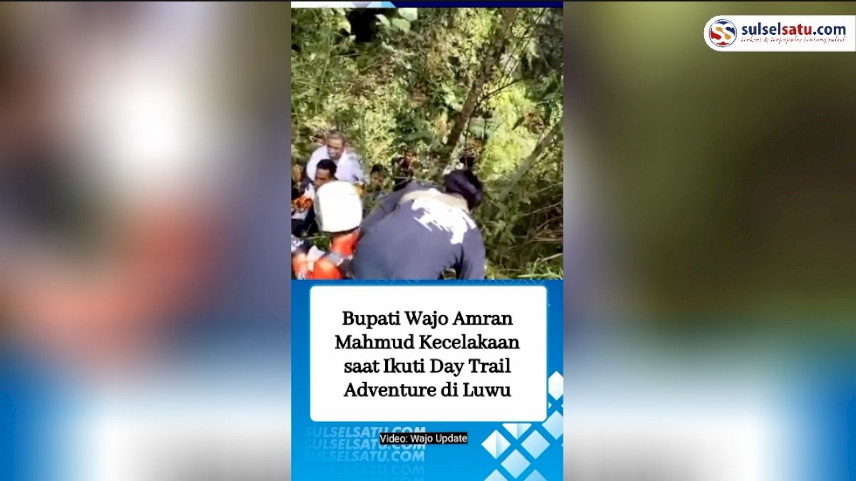 VIDEO: Bupati Wajo Amran Mahmud Kecelakaan saat Ikuti Day Trail Adventure di Luwu