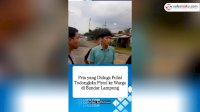 VIDEO: Pria yang Diduga Polisi Todongkan Pistol ke Warga di Bandar Lampung
