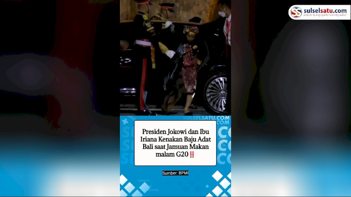 VIDEO: Presiden Jokowi dan Ibu Iriana Kenakan Baju Adat Bali saat Jamuan Makan Malam G20