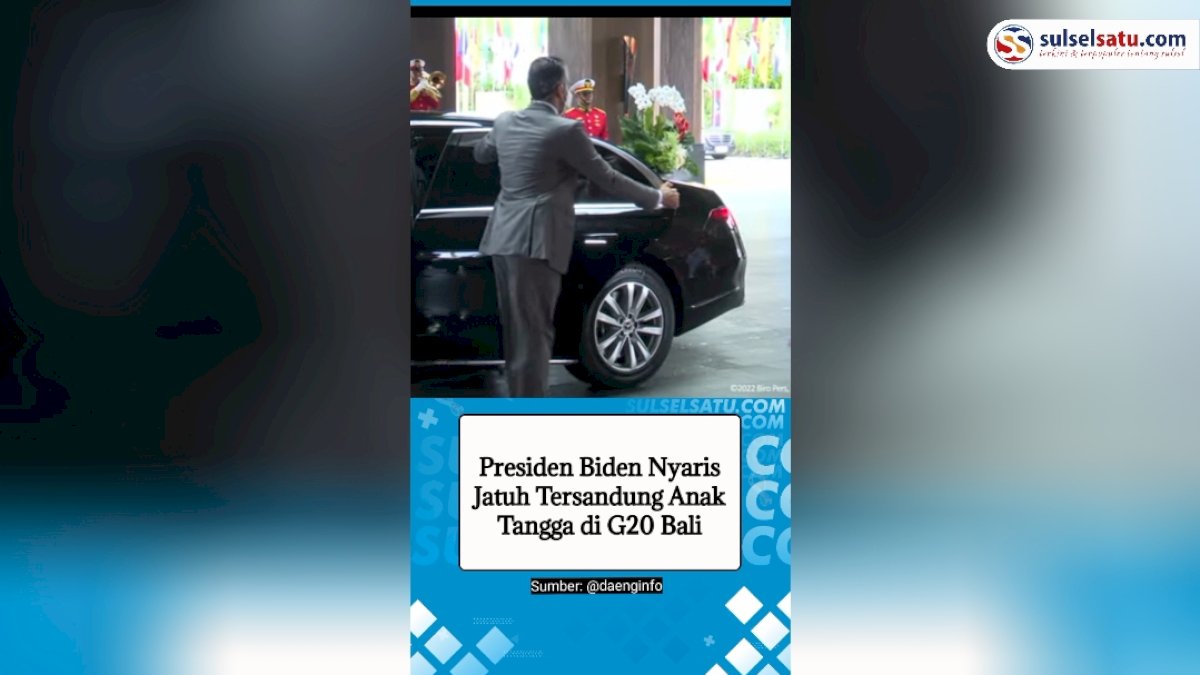 VIDEO: Presiden Biden Nyaris Jatuh Tersandung Anak Tangga di G20 Bali