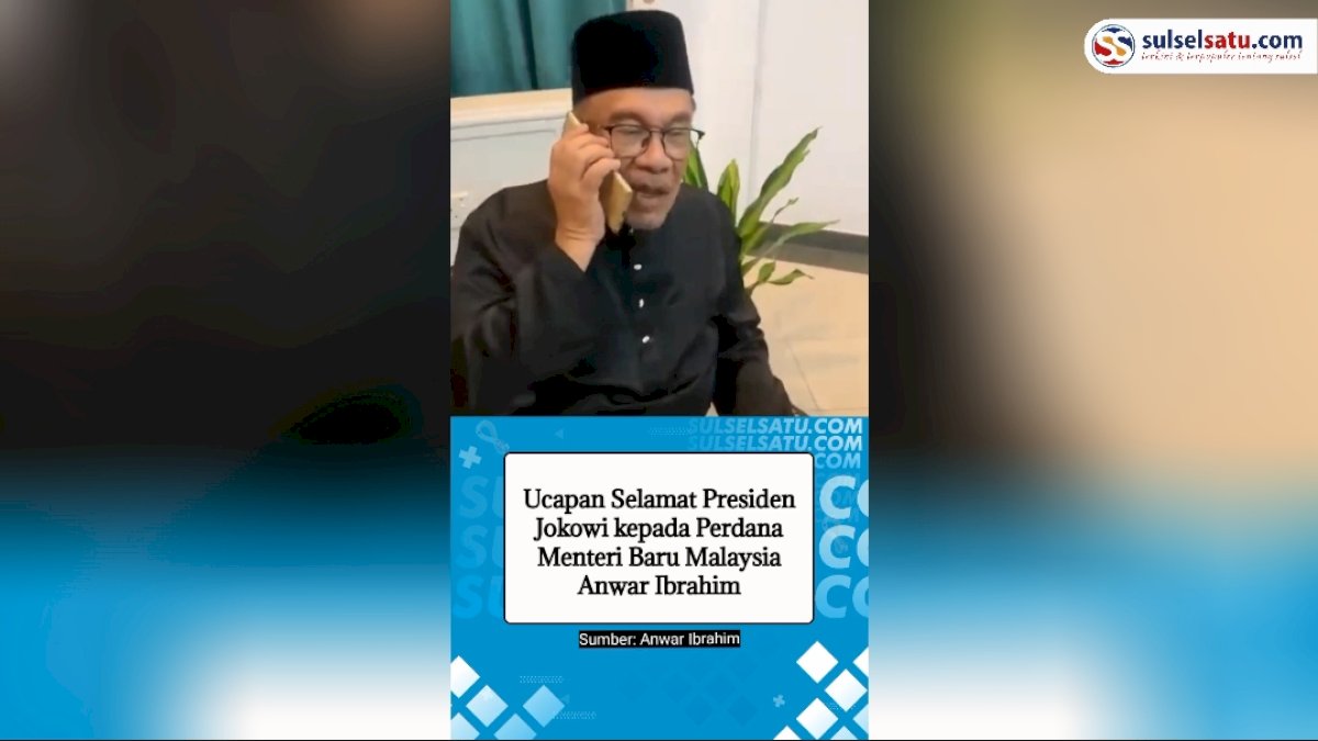 VIDEO: Ucapan Selamat Presiden Jokowi kepada Perdana Menteri Baru Malaysia Anwar Ibrahim