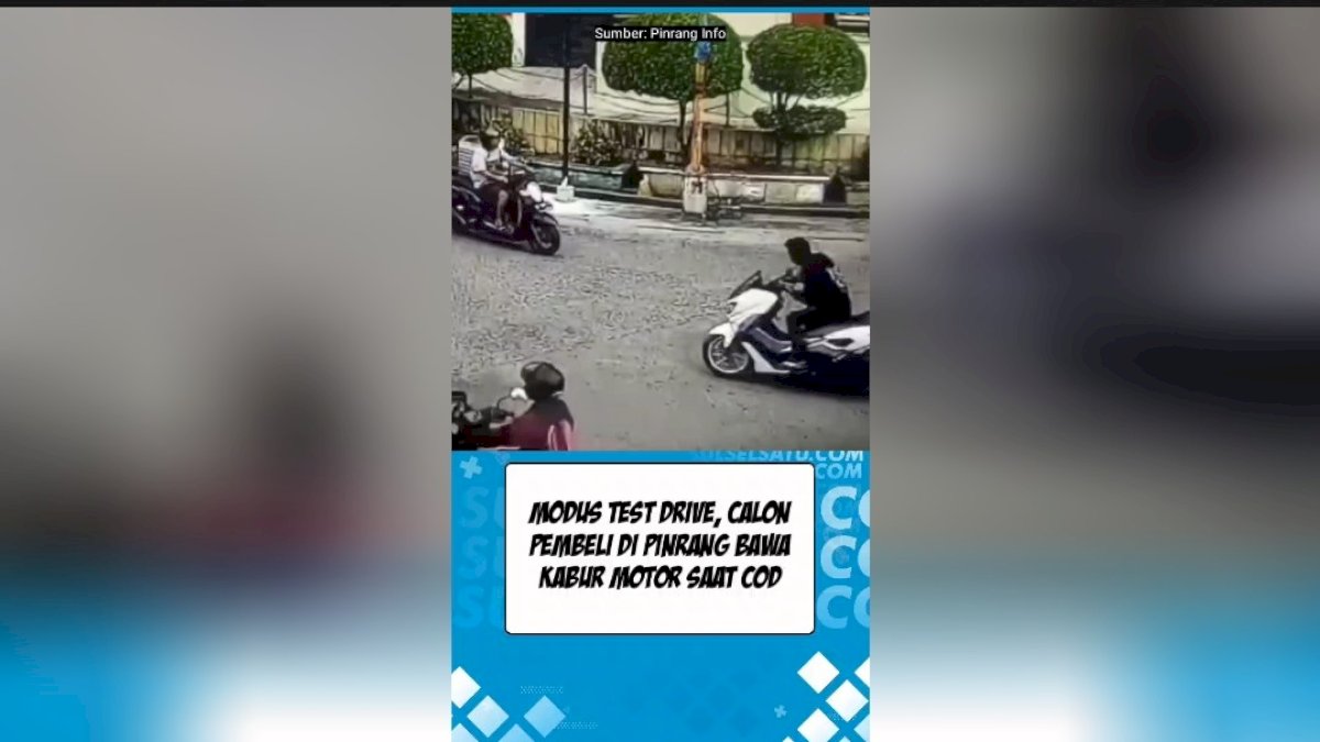 VIDEO: Modus Test Drive, Calon Pembeli di Pinrang Bawa Kabur Motor saat COD