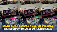 VIDEO: Aksi Emak-emak Lempar Kursi ke Peserta Dance KPop di Mall Panakkukang