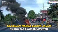 VIDEO: Sejumlah Warga Blokir Jalan Poros Takalar-Jeneponto