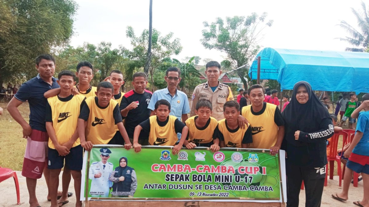 Sepak Bola U-17 Antar Dusun Resmi Dibuka, Kades Camba-camba : Jaga Sportifitas