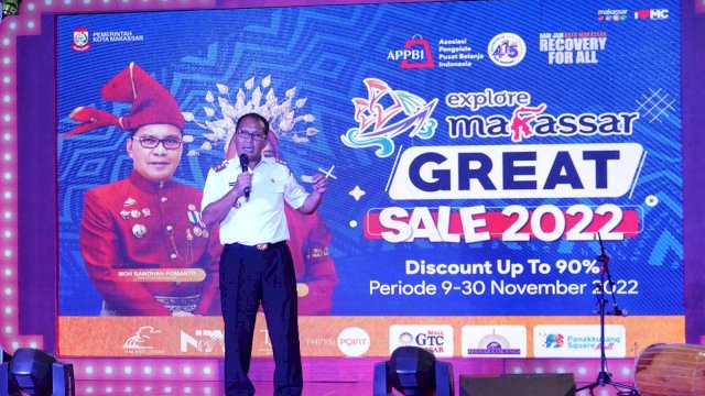 Pembukaan Makassar Great Sale 202w oleh Wali Kota Makassar, Moh Ramdhan Pomanto di NIPAH Park (dokumen: istimewa)