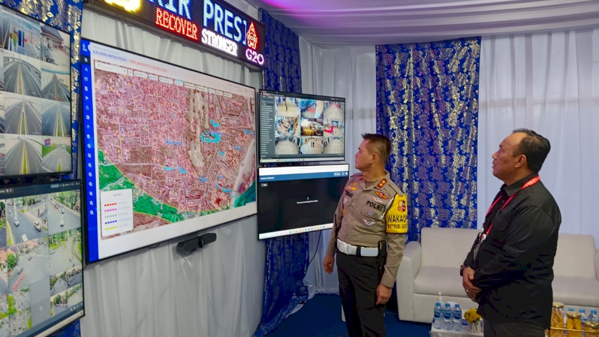 Polri Turunkan Teknologi Canggih Pantau Kelancaran Jalur Tamu VVIP KTT G20 Bali
