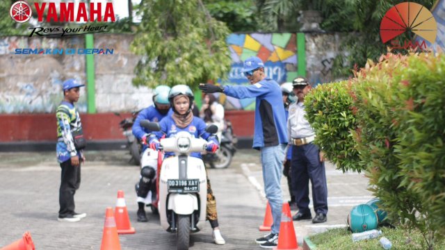 Edukasi keselamatan berke dara Yamaha Riding Academy dan Dishub Kota Makassar (dokumen: istimewa)