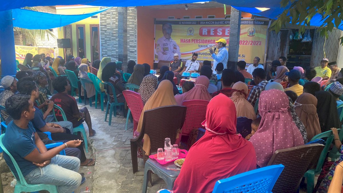 Fahruddin Rangga Kembali Reses, Kali Ini Bersama Warga Desa Maccini Baji