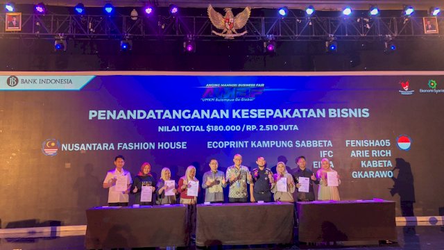 Penandatangan kesepakatan bisnis di Anging Mammiri Business Fair 2022 (dokumen: istimewa)