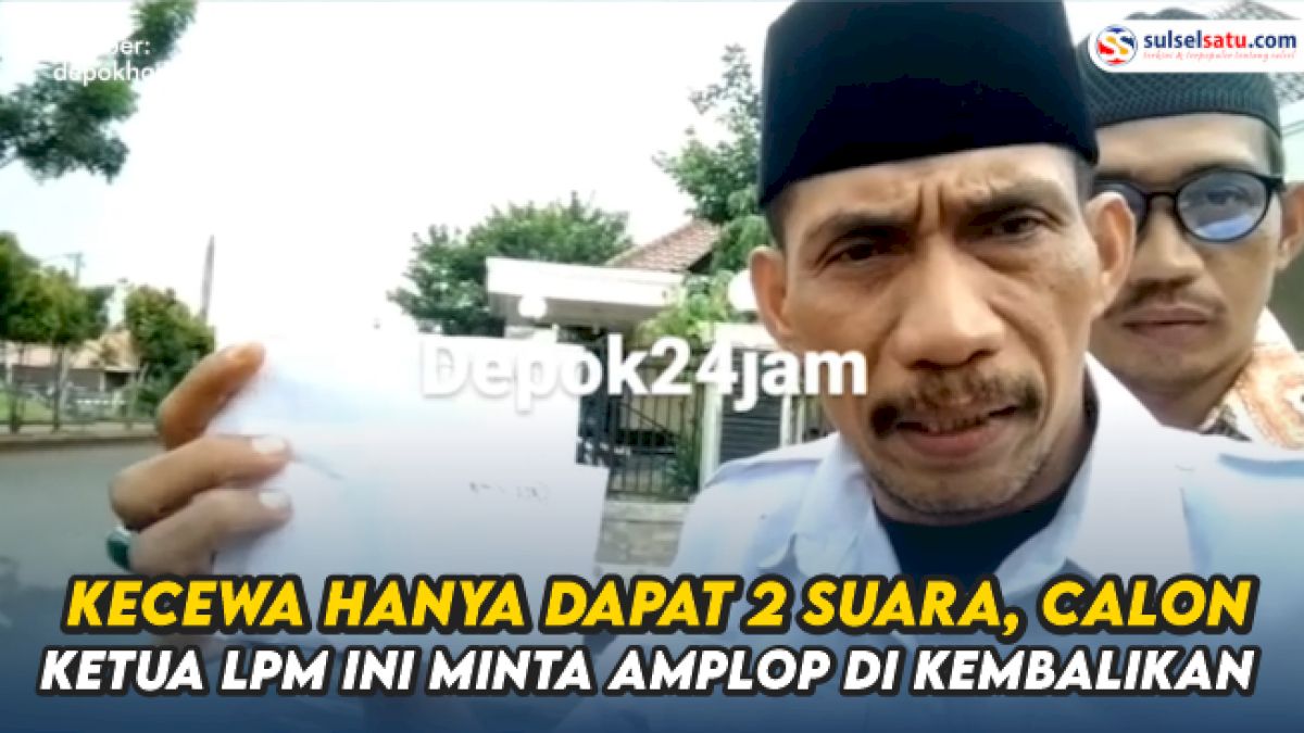 VIDEO: Kecewa Hanya Dapat 2 Suara, Calon Ketua LPM Kelurahan di Depok Minta Amplop di Kembalikan