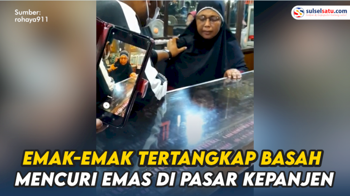 VIDEO: Emak-emak Tertangkap Basah Mencuri Emas di Pasar Kepanjen Malang