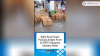 VIDEO: Bikin Kesal Sopir, Puluhan Jerigen Antre di SPBU Indrapura Sumatra Barat