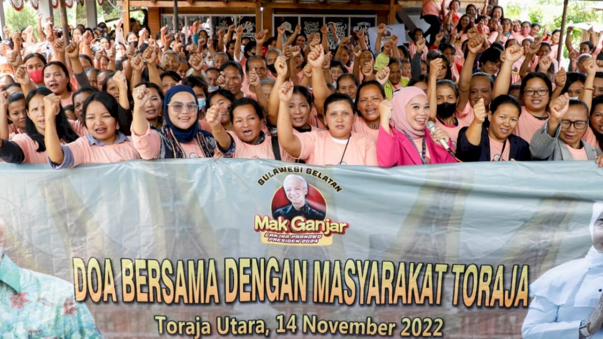 Emak-emak di Toraja Utara Gelar Doa Bersama, Beri Dukungan untuk Ganjar Presiden 2024