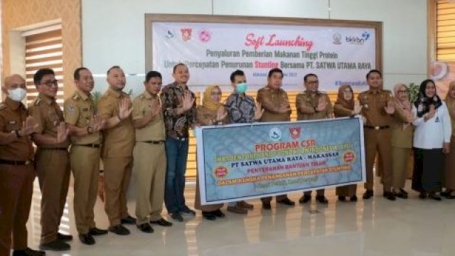 Kecamatan Rappocini terima bantuan CSR 90 ribu telur untuk tekan stunting (dokumen: istimewa).