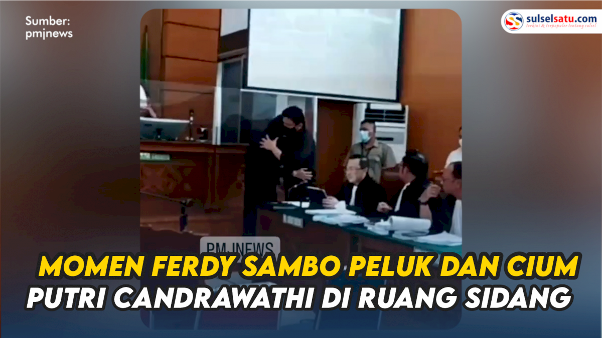 VIDEO: Momen Ferdy Sambo Peluk dan Cium Putri Candrawathi di Ruang Sidang